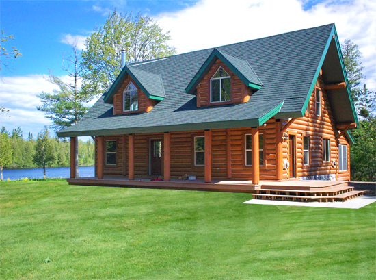 Stick Built with Log Siding